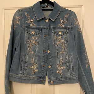 Embroidered Denim Jean Jacket